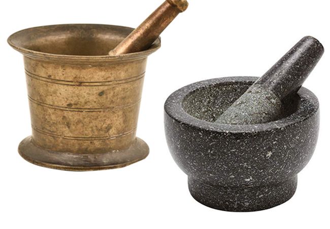 Mortar pestle कैसा दिखता है