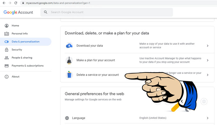How to Delete your gmail or google account.
